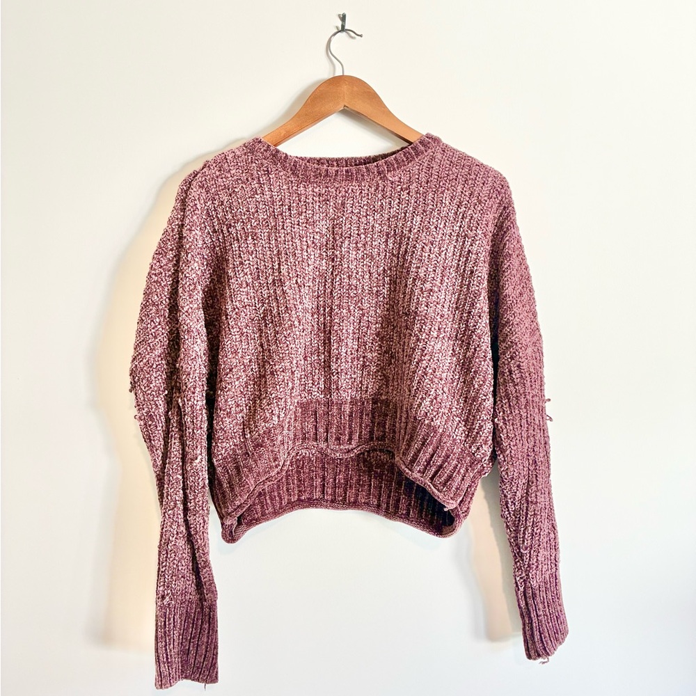 Altar’d State Chenille Cropped Sweater – Size S